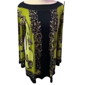 Eva Varro Green Tunic Blouse Women’s Size L